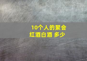 10个人的聚会 红酒白酒 多少